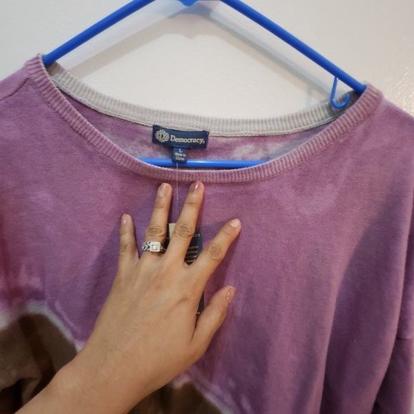 Democracy  tight knit tie dye sweater boho, laggenlook,  beachy,  lounge… - Picture 12 of 16